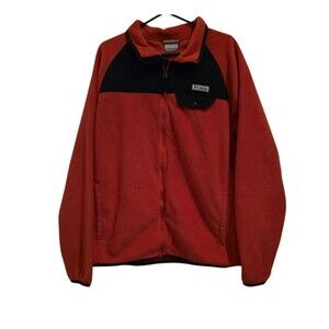 Columbia PFG Women's Full Zip Fleece Jacket Pink Blue Size Large